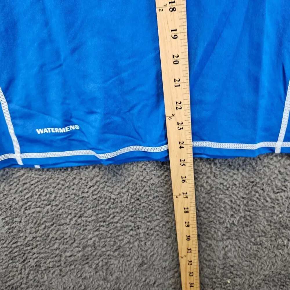 Watermen Rash‎ Guard Shirt Adult Size XL Blue Short Sleeve Instructor